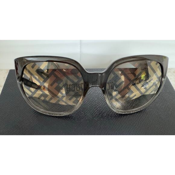 Auth Fendi FF Logo Gold Mirror Lens Oversized Sunglasses - Picture 1 of 9